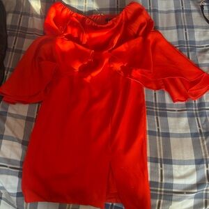 Vibrant Orange and White Dresses